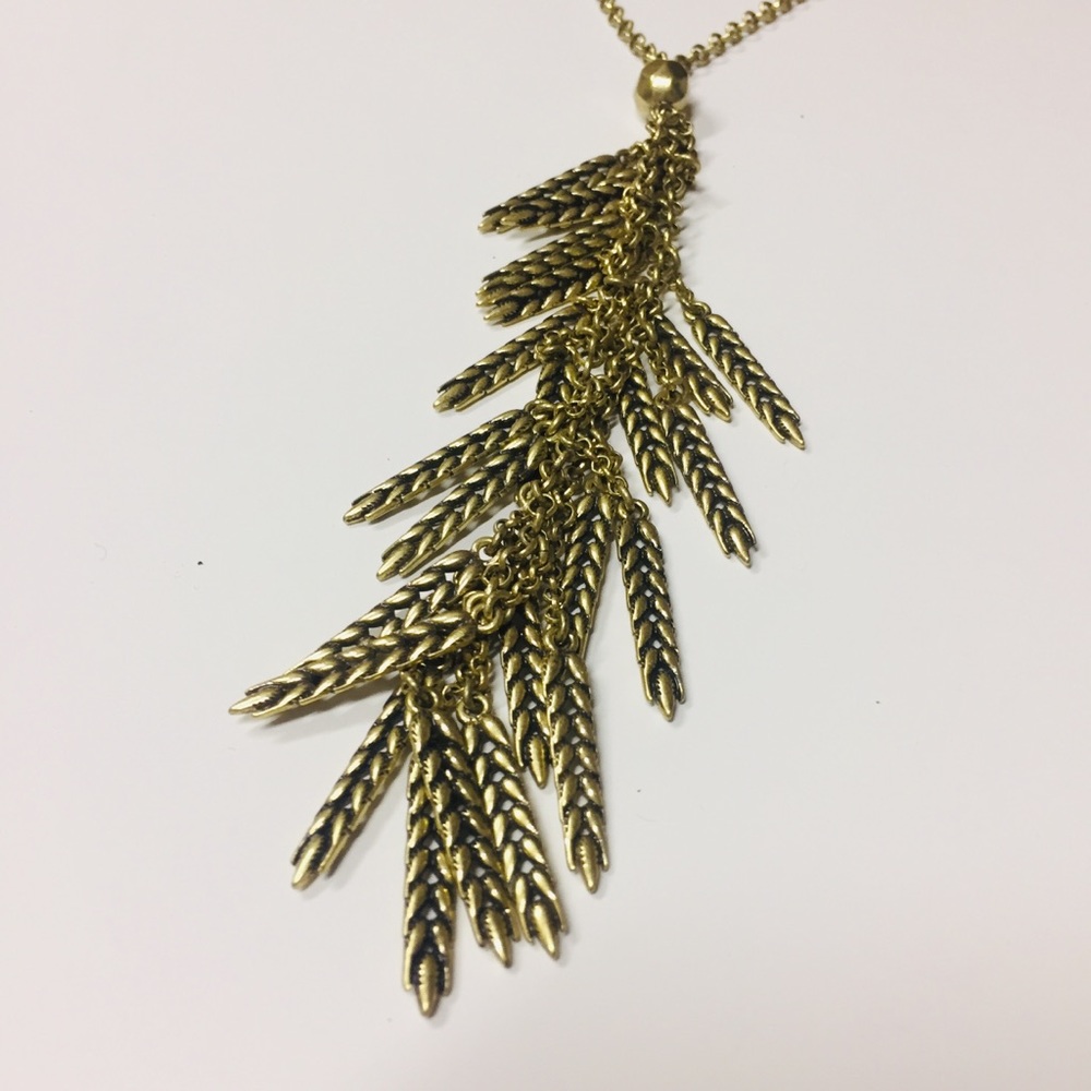 Lucky Brand Wheat Goldtone Multi Layer Necklace